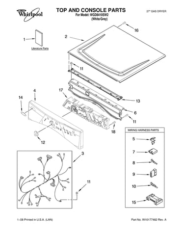 Top & console parts