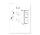 Samsung RS25J500DSG/AA-02 refrigerator door parts diagram
