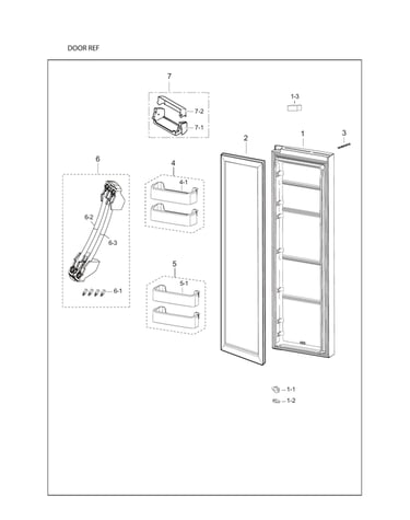 Refrigerator door parts