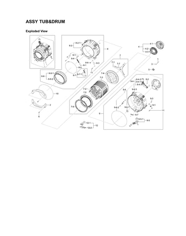 Tub & drum assy