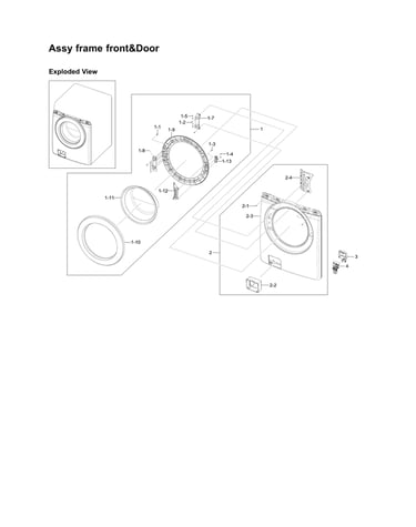 Front frame & door assy