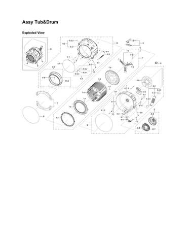 Tub & drum assy