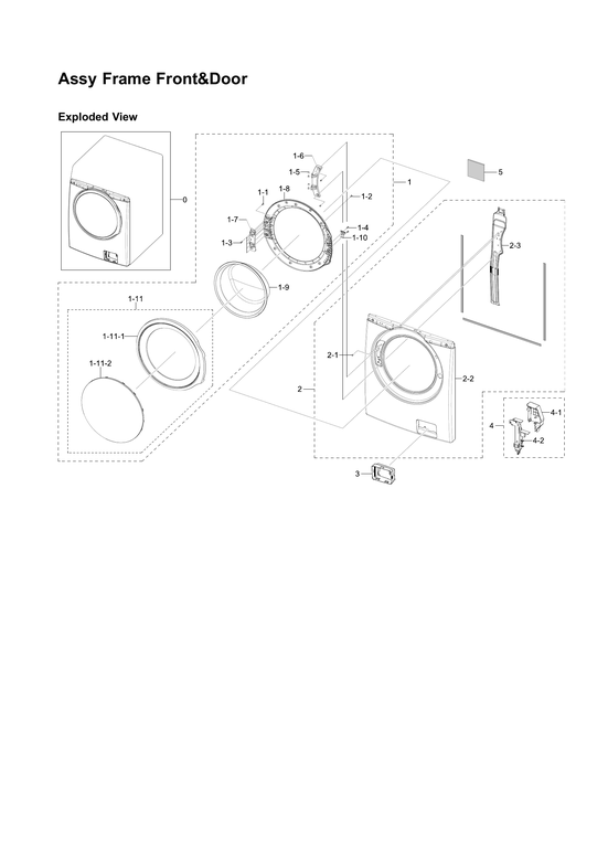 Front frame & door assy