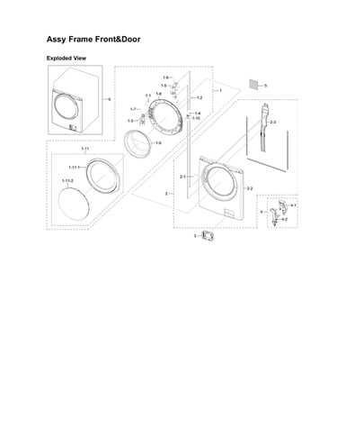 Front frame & door assy