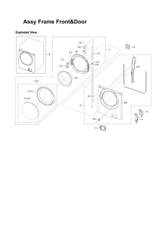 Front frame & door assy