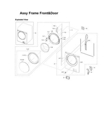 Front frame & door assy