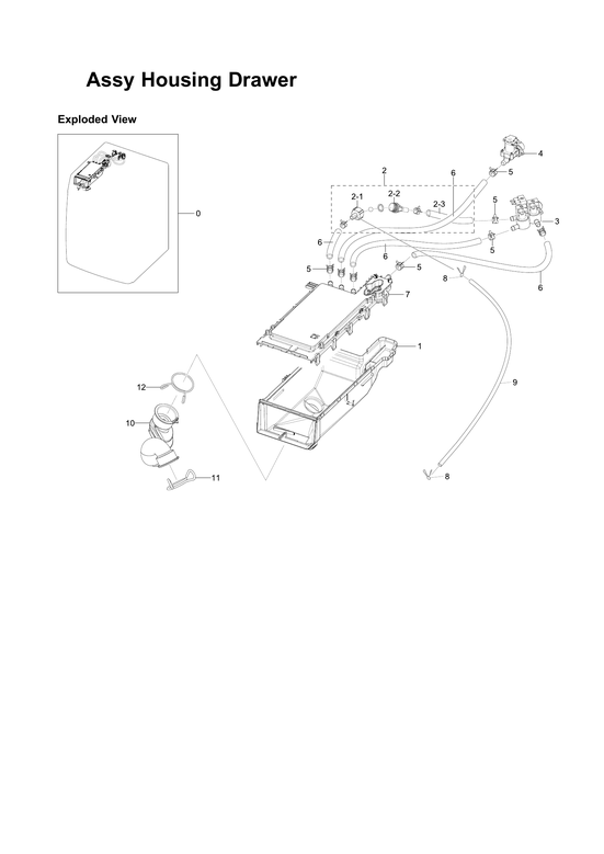 Housing drawer assy