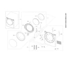 Samsung DV42H5200GF/A3-01 front frame & door assy diagram