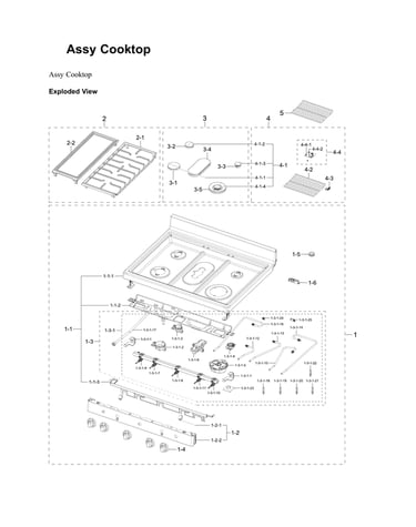 Cooktop assy