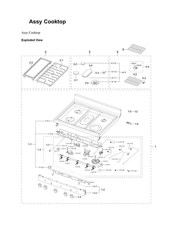 Cooktop assy