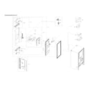 Samsung RF23R6201SG/AA-01 left refrigerator door parts diagram