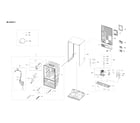 Samsung RF27T5501SR/AA-01 cabinet 2 parts diagram