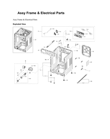 Frame & electrical parts assy