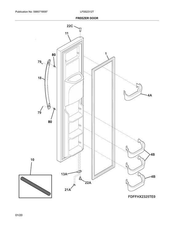 Freezer door
