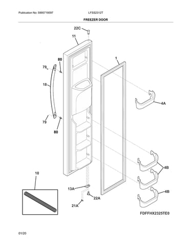 Freezer door