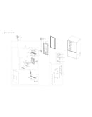 Left refrigerator door assy