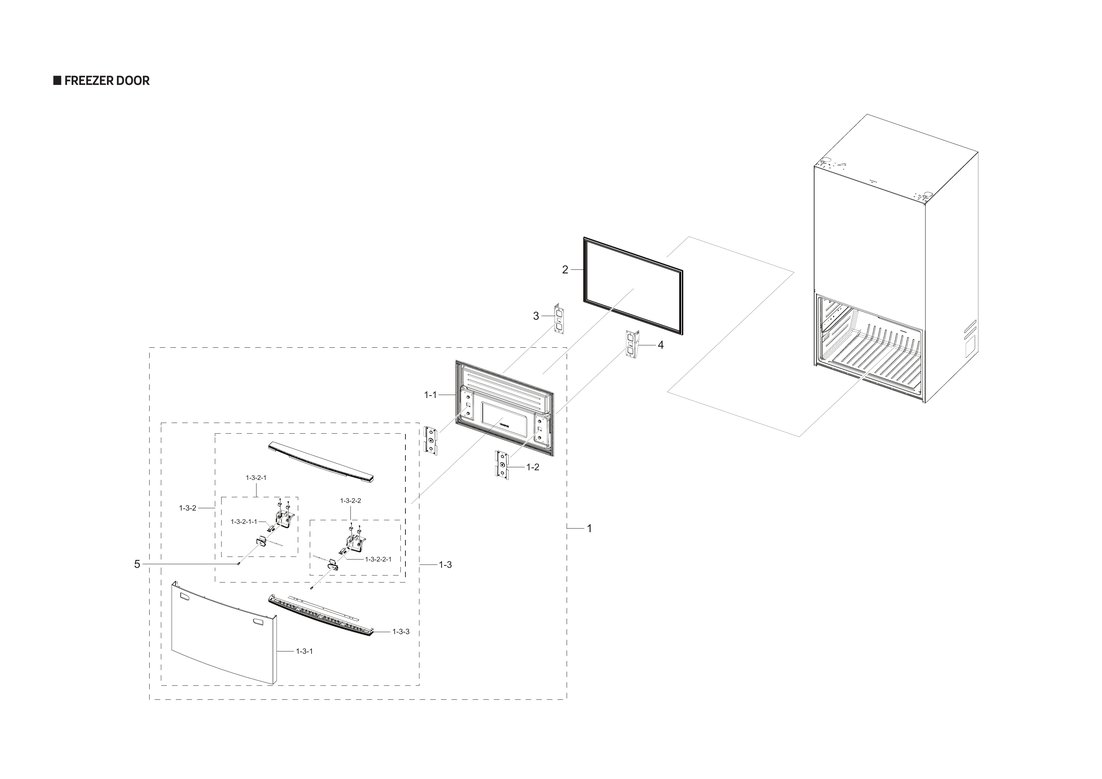 Freezer door parts