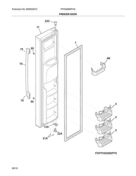 Freezer door