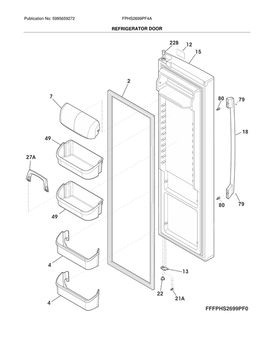 Refrigerator door