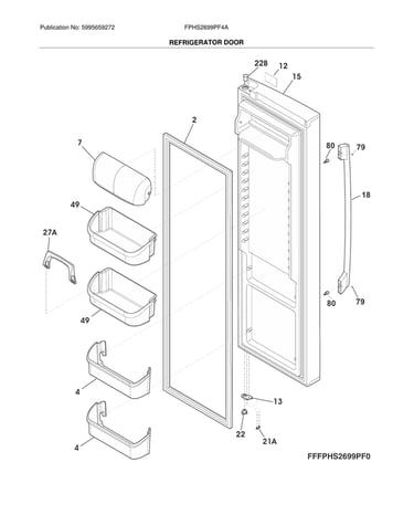 Refrigerator door