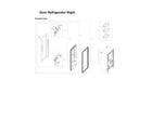 Samsung RF23R6201SG/AA-50 right refrigerator door parts diagram