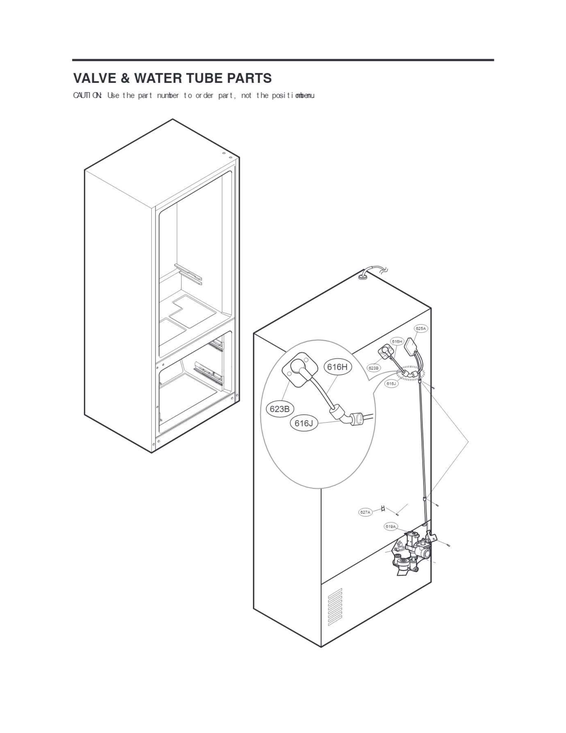 Valve & water tube parts