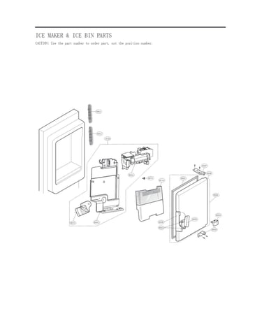 Ice maker & ice bin parts