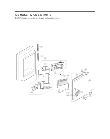 Ice maker & ice bin parts