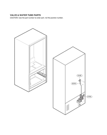 Valve & water tube parts
