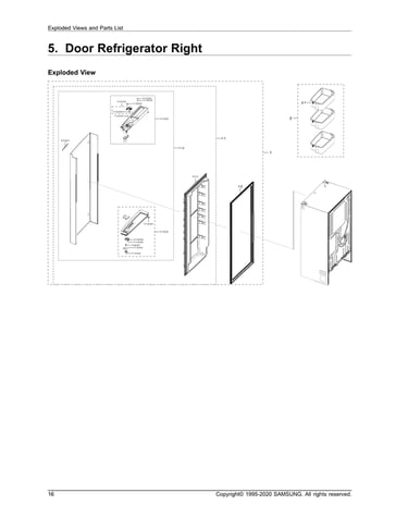 Door refrigerator right