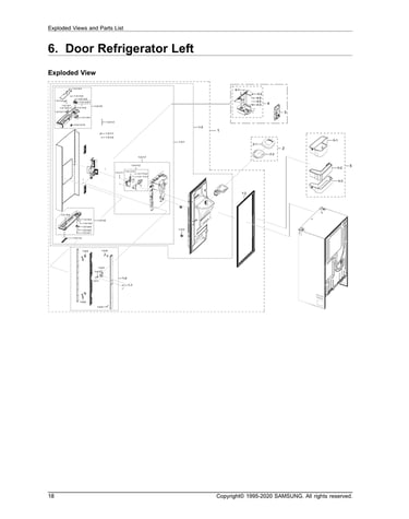 Door refrigerator left