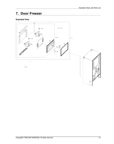 Door freezer