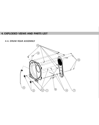 Drum rear assy