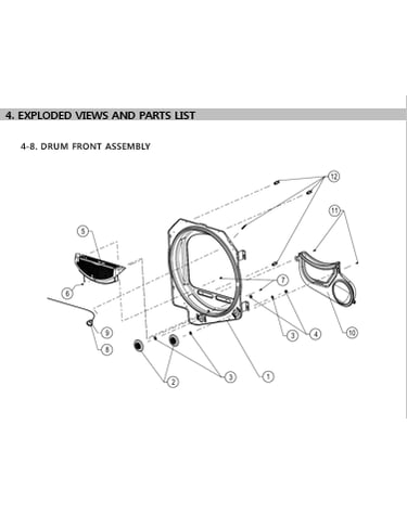 Drum front assy