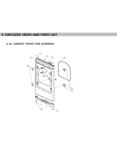 Cabinet front sub assy