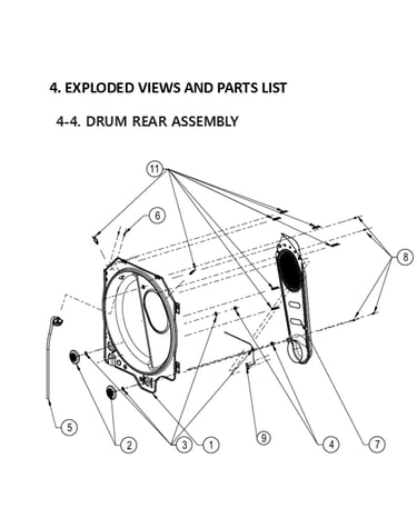 Drum rear assy