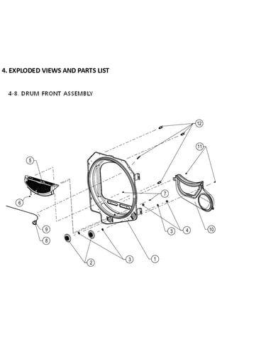 Drum front assy