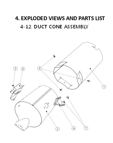 Duct cone assy