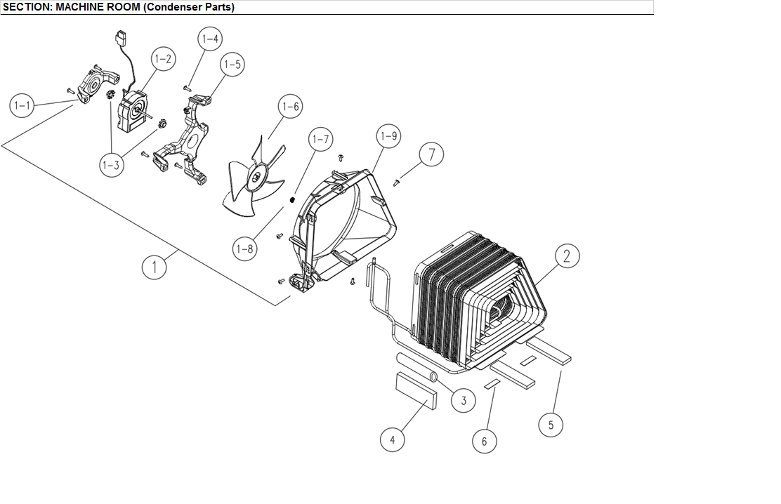 Machine room condenser