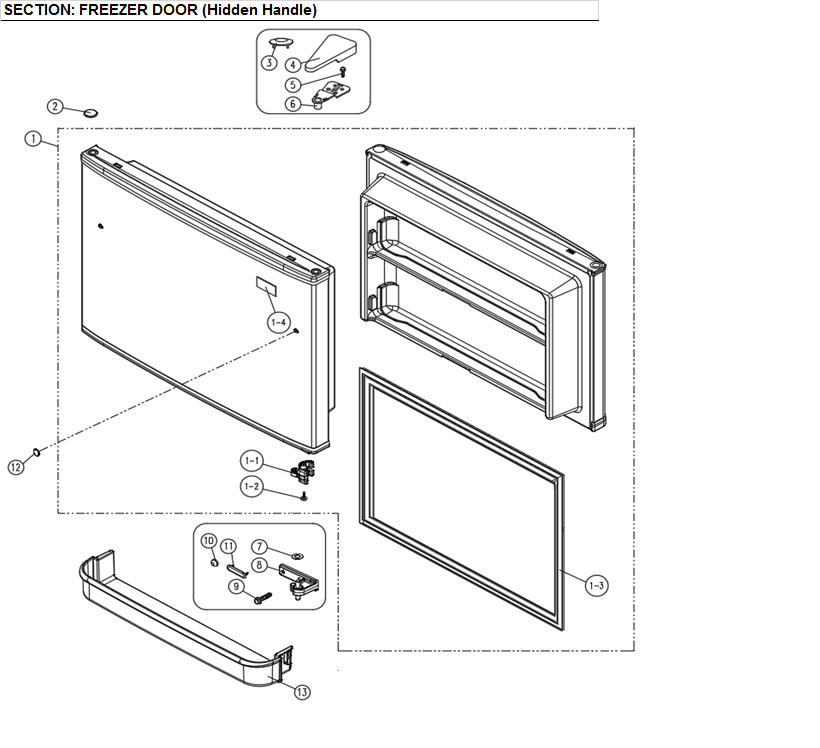 Freezer door