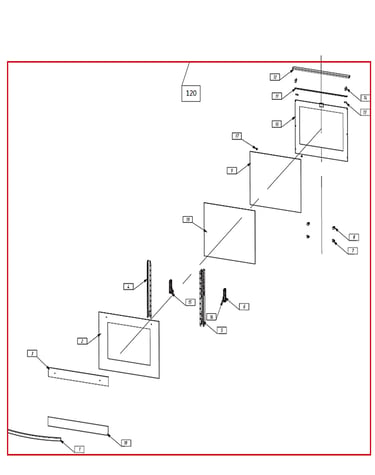 Exploded view door