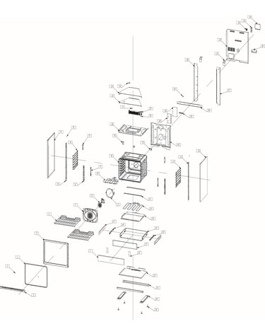 Exploded view oven
