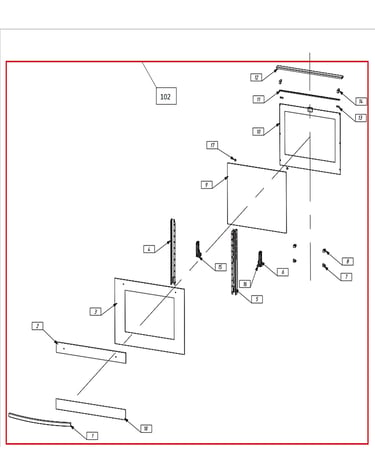 Exploded view door