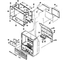 Hitachi 55EX7K cabinet assembly diagram