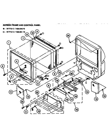 Screen frame and control panel
