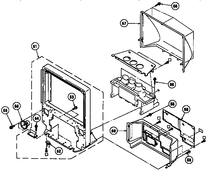 Cabinet and back cover