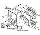 Sony KP-61V15 cabinet assembly diagram