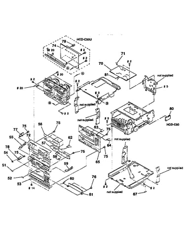 Front panel, pc board section
