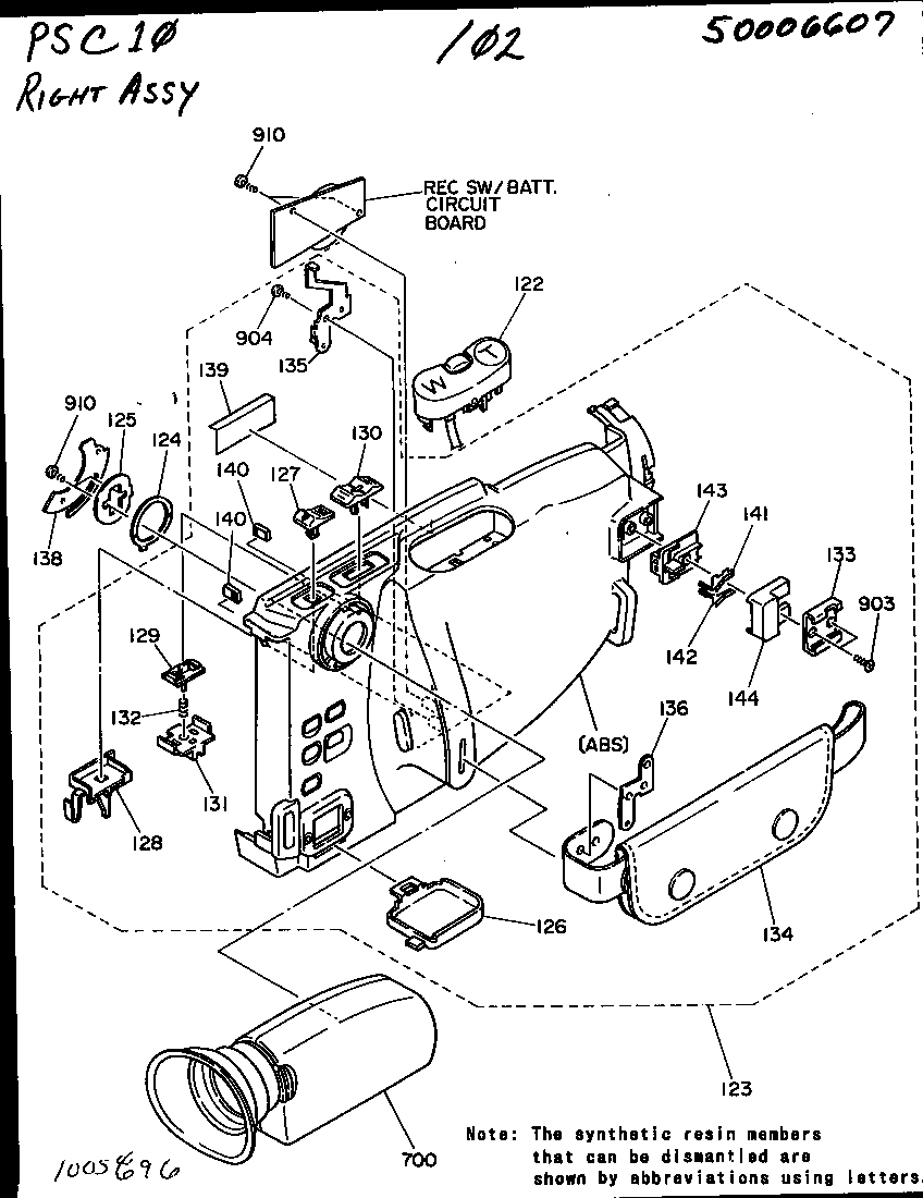 Right assembly