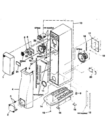 R speaker assembly